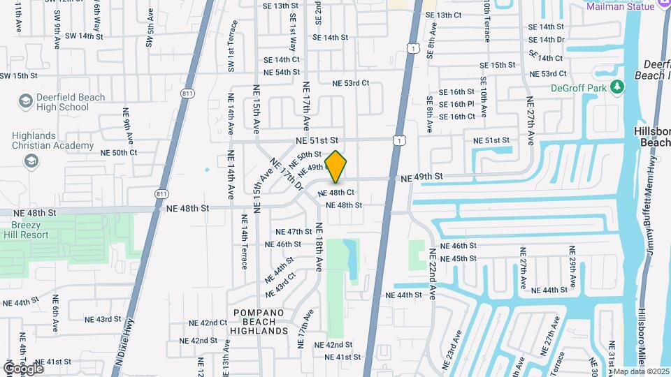 1837 NE 48th Ct Map and Location Details