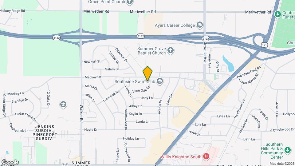 9012 Lone Oak Dr Map and Location Details