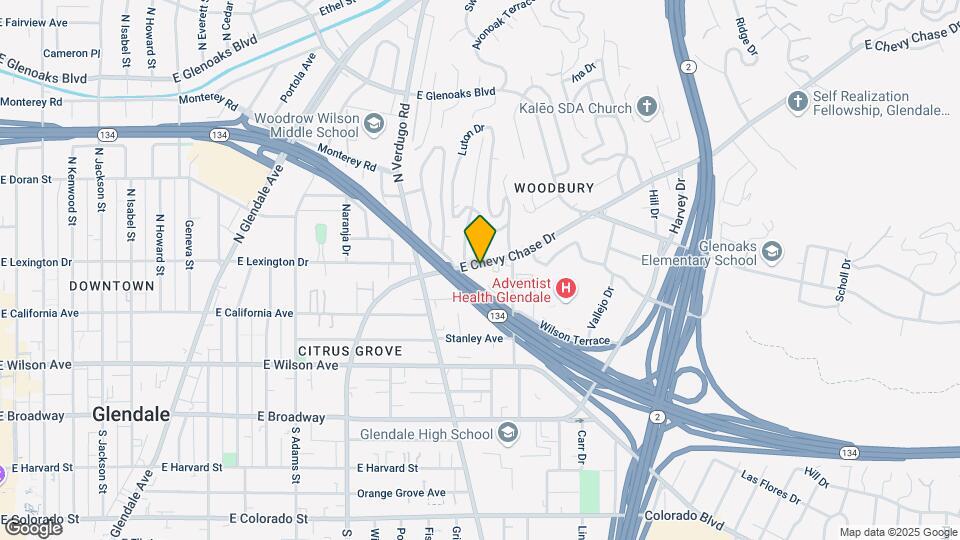 1456 1/2 E Chevy Chase Dr Map and Location Details