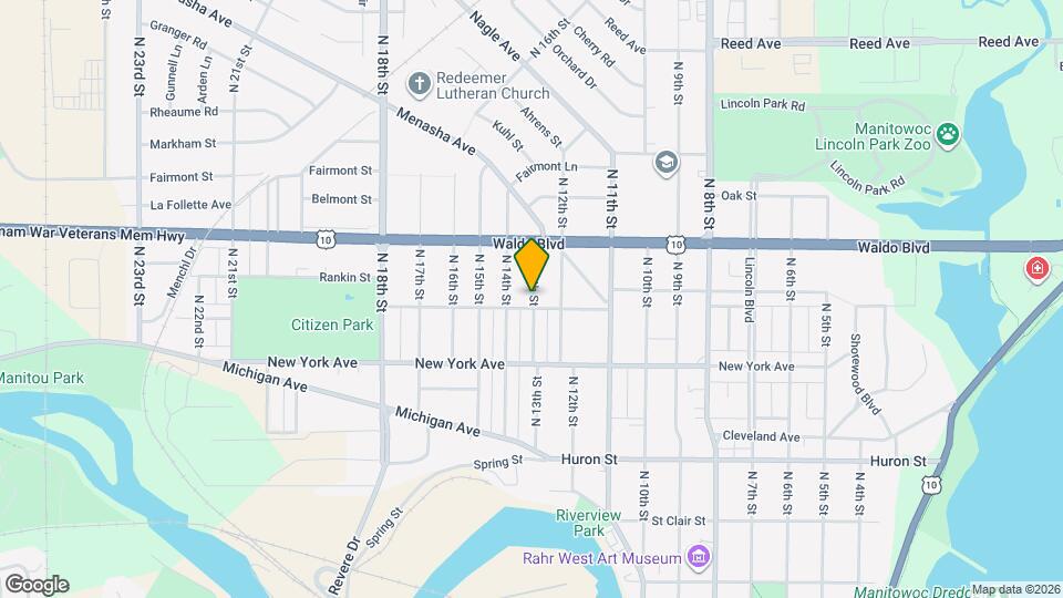 1002 N 13th St Map and Location Details