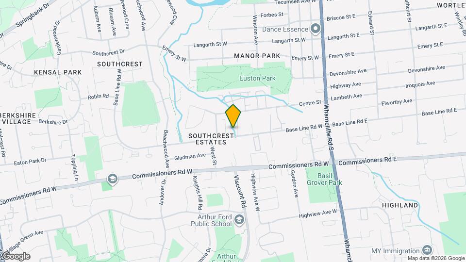 122 Base Line Rd W Map and Location Details