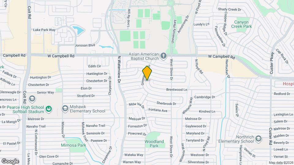 833 Brentwood Ln Map and Location Details