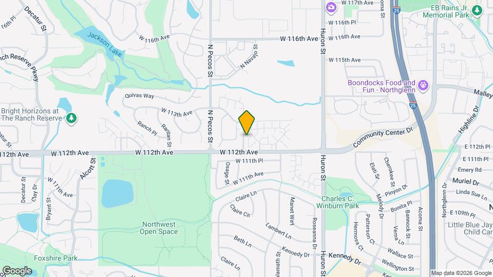 1365 W 112th Ave Map and Location Details