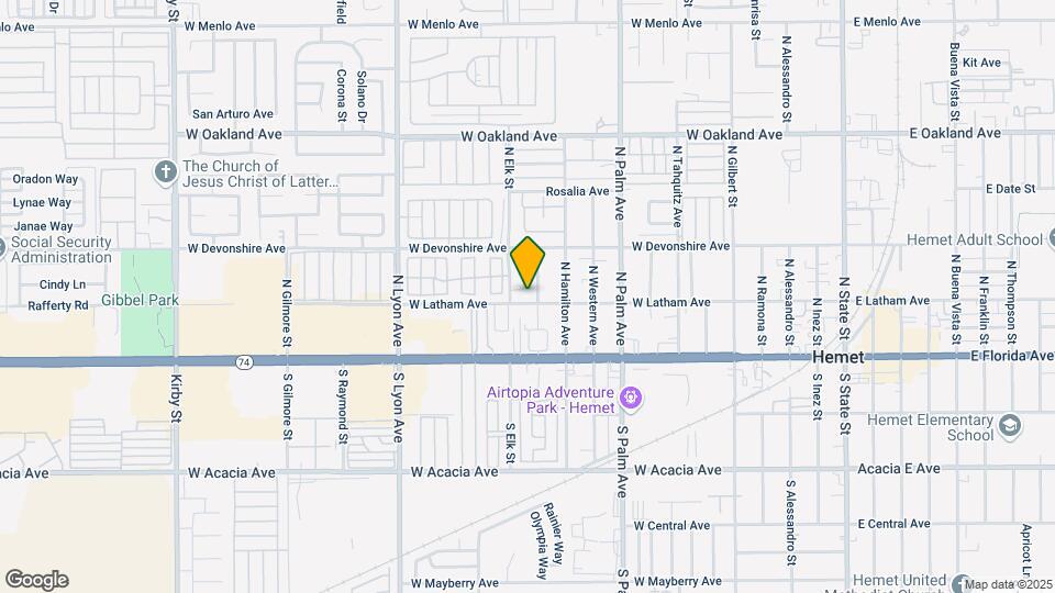 1224-1250 W Latham Ave Mapa y Detalles de la Ubicación