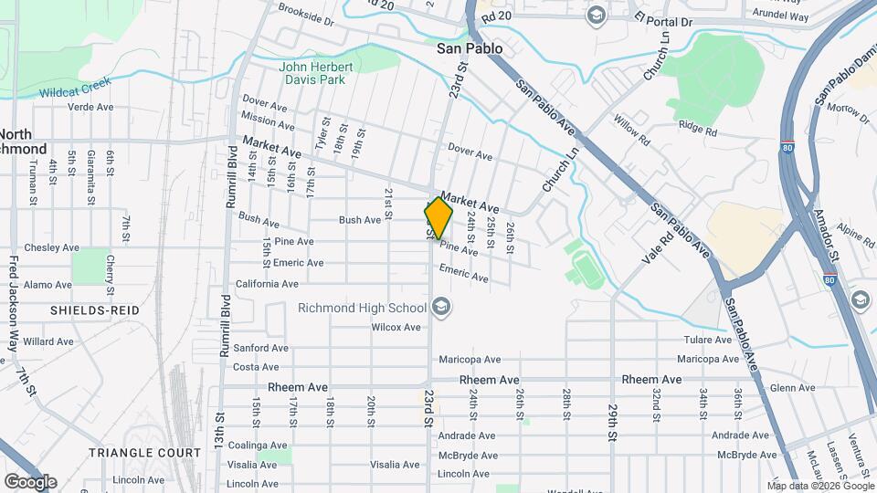 1436 23rd St, Unit B Map and Location Details