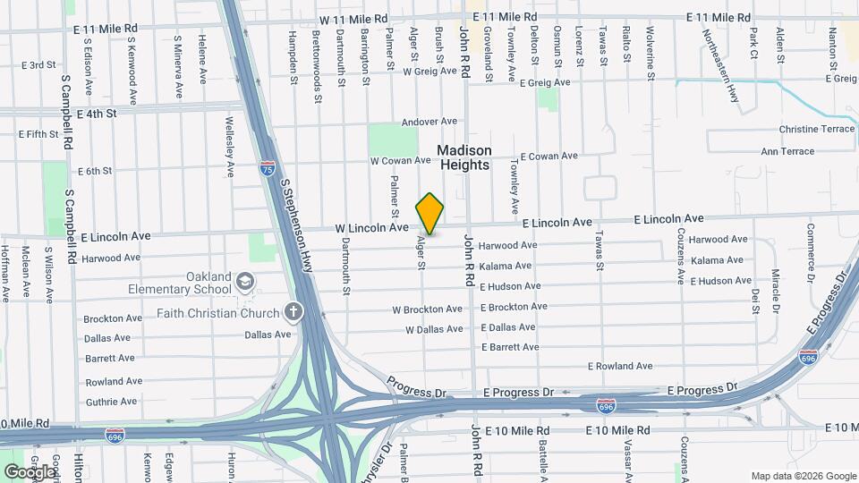 100 W Harwood Ave Map and Location Details