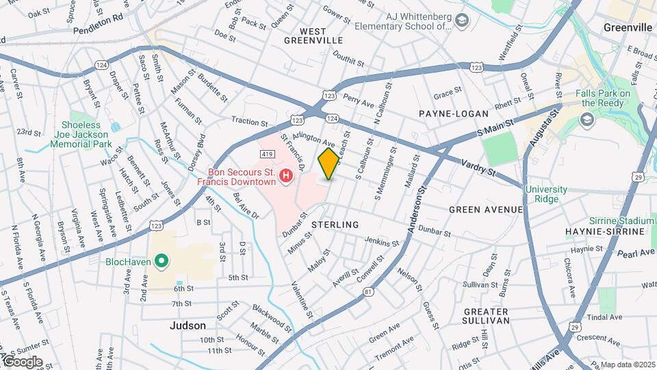 208 S Leach St Map and Location Details