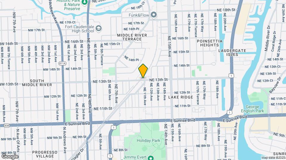 1027 NE 13th St Map and Location Details