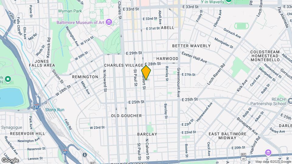 2623 N Calvert St Mapa y Detalles de la Ubicación