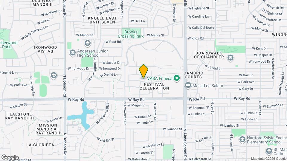 1380 W Gail Dr Mapa y Detalles de la Ubicación