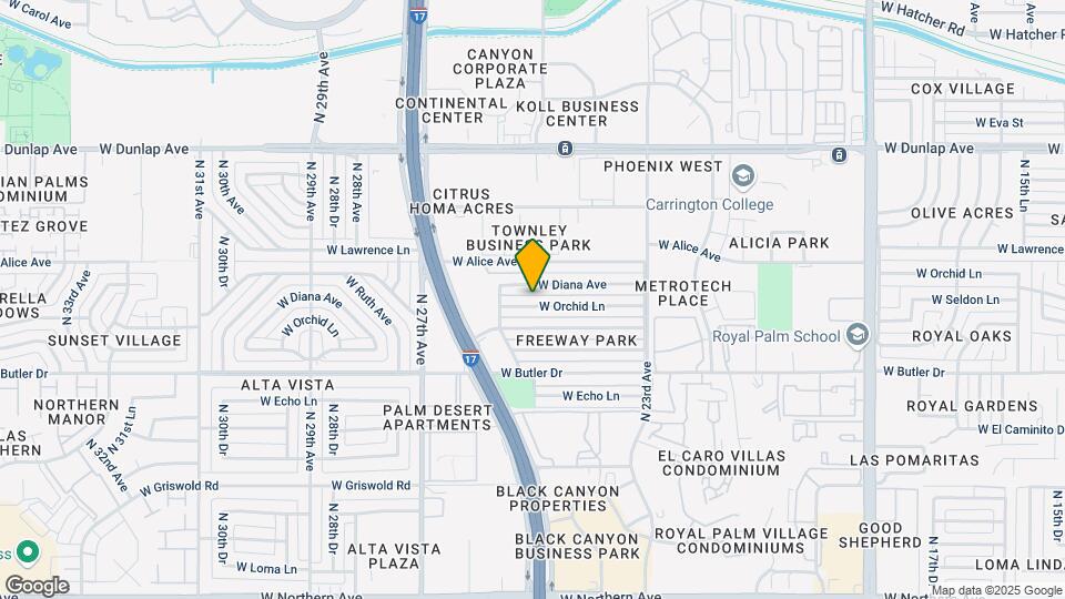 2502 W Orchid Ln Map and Location Details