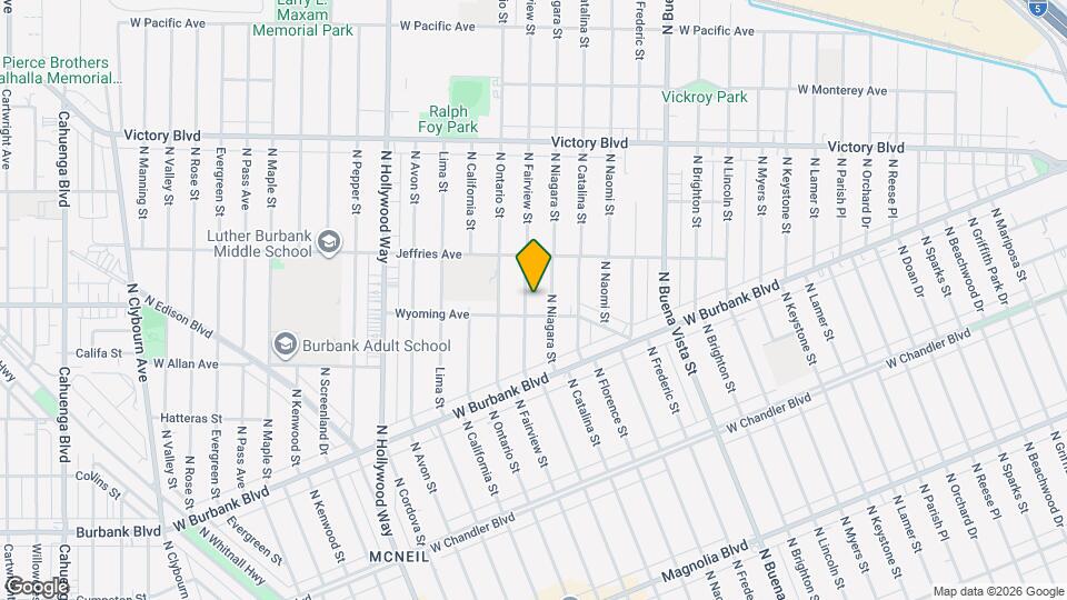 1412 N Fairview St Map and Location Details