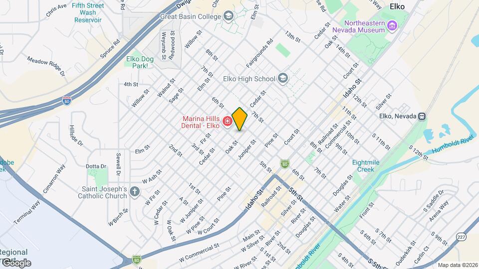 541 Oak St Map and Location Details