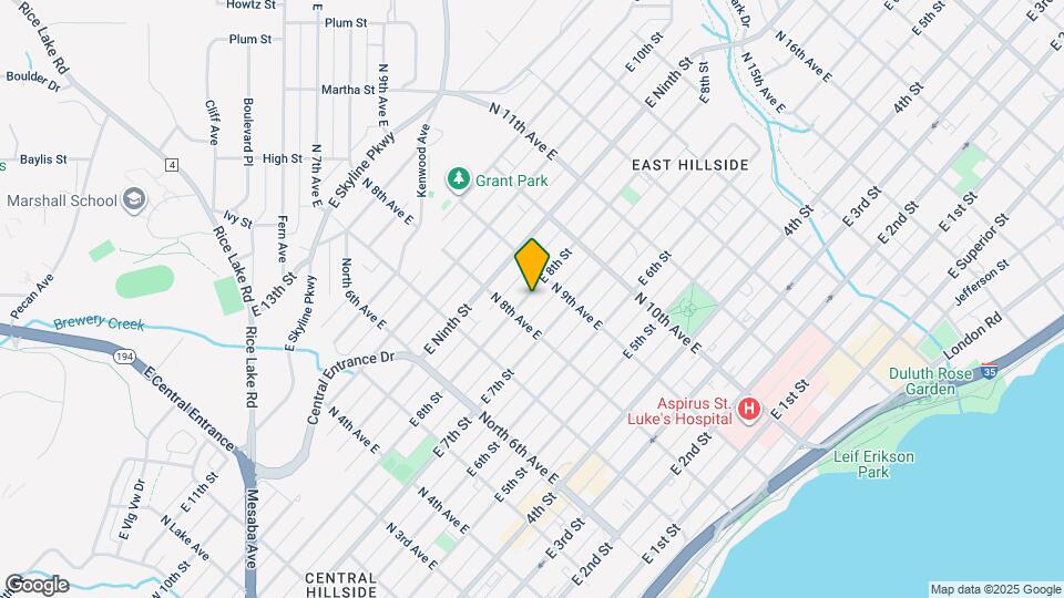 814 E 8th St Map and Location Details