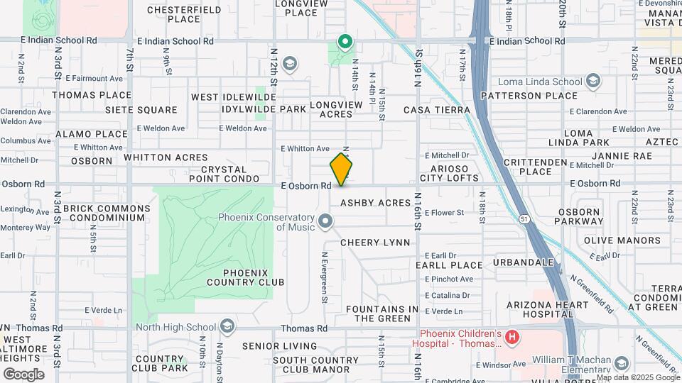 1343 E Osborn Rd Map and Location Details