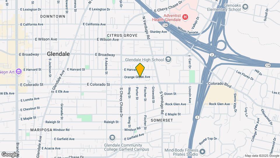 1316 Orange Grove Ave Map and Location Details