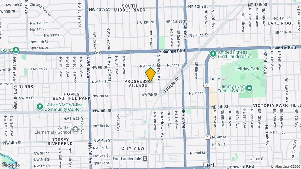 735 NW 1st Ave Map and Location Details