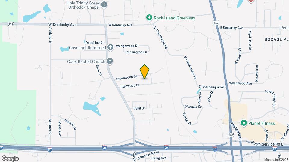 1100 Glenwood Dr Map and Location Details
