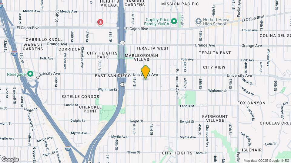 3853 Marlborough Ave Mapa y Detalles de la Ubicación