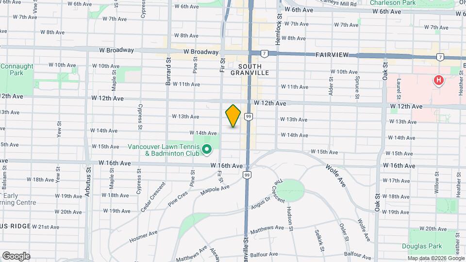 1555 W 14th Ave Map and Location Details