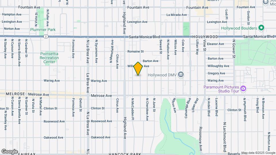 815 N Las Palmas Ave Map and Location Details
