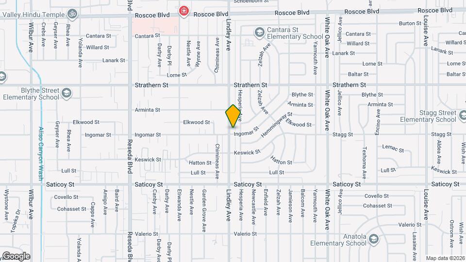 7800 Lindley Ave Map and Location Details