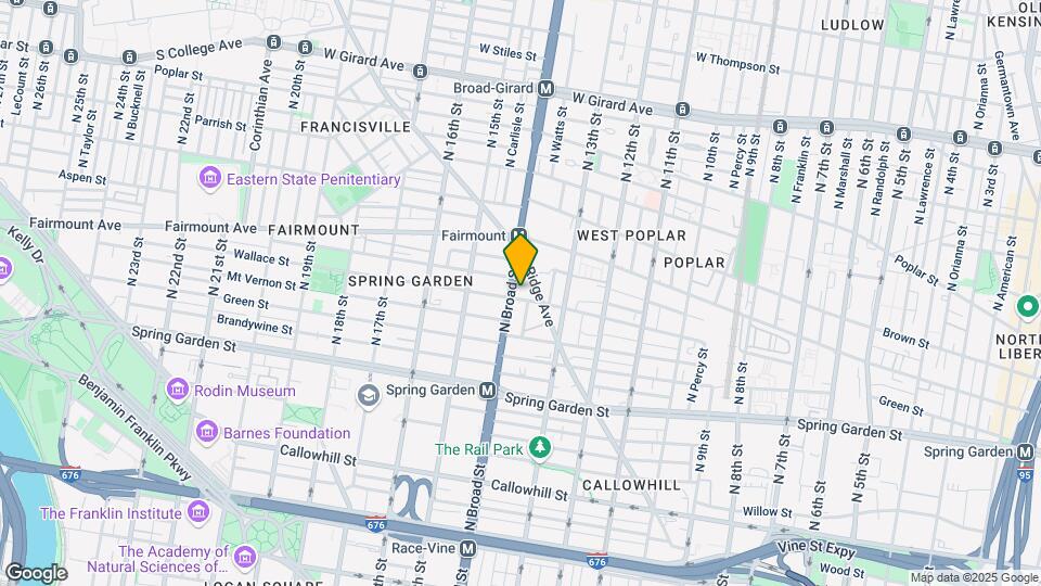 655 N Broad St Map and Location Details