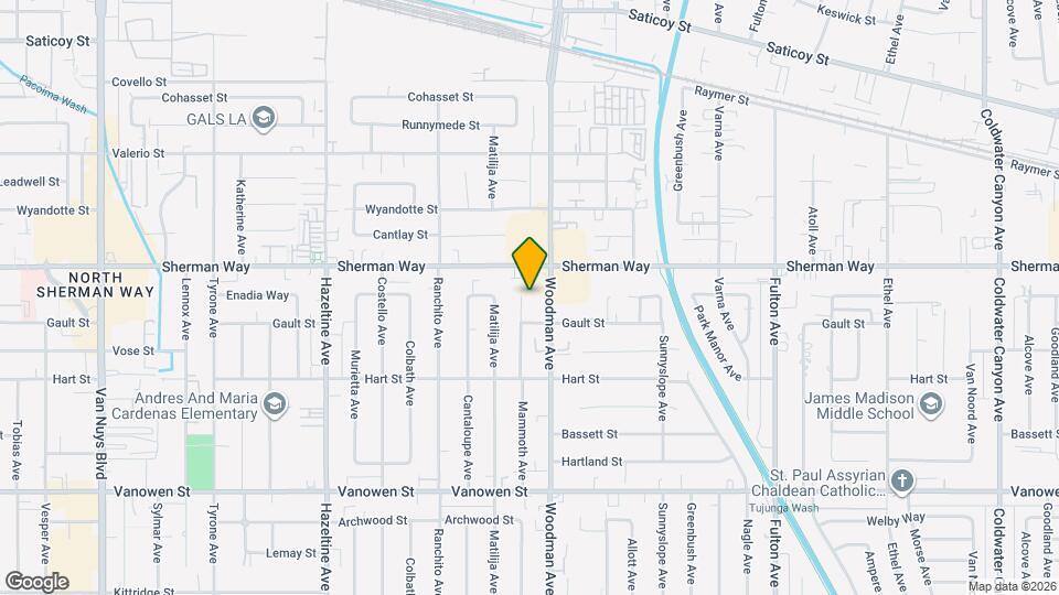 7128 Mammoth Ave Map and Location Details