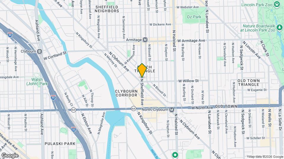 1804 N Sheffield Ave, Unit 1 Map and Location Details