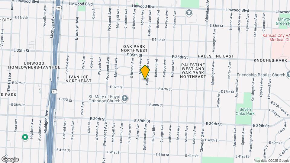 3626 Bellefontaine Ave Map and Location Details