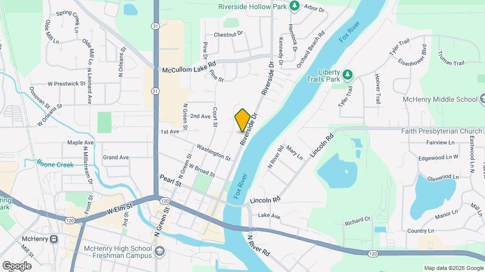 1619 Riverside Dr Map and Location Details