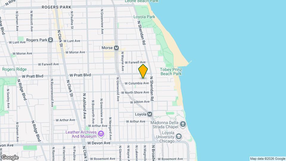 1228 W Columbia Ave, Unit Garden Map and Location Details