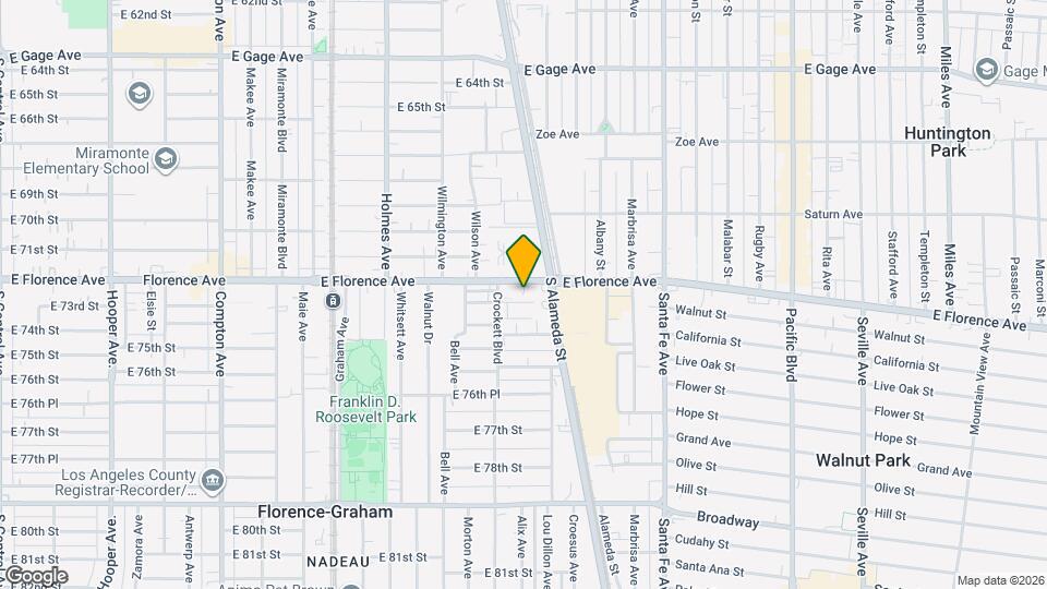 2030 E Florence Ave Map and Location Details