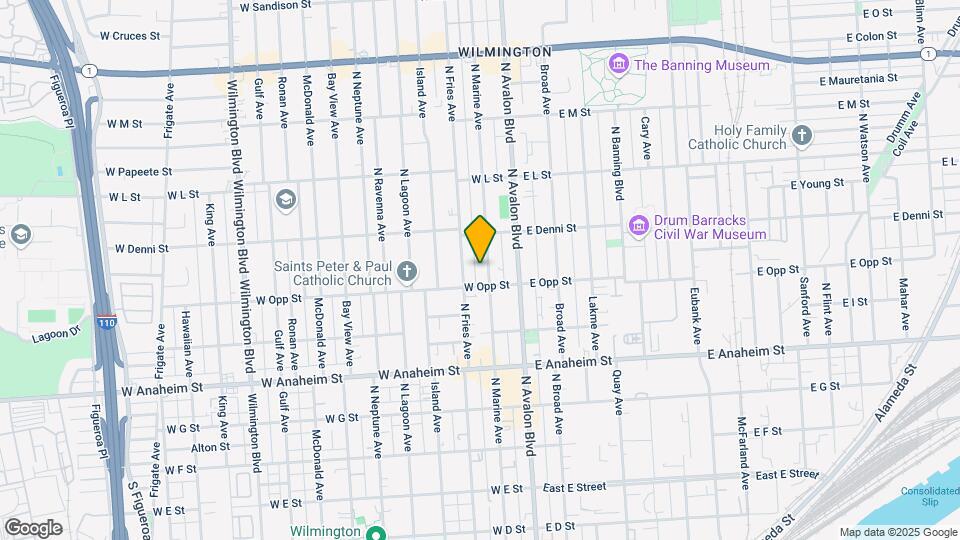 1017 N Marine Ave Map and Location Details
