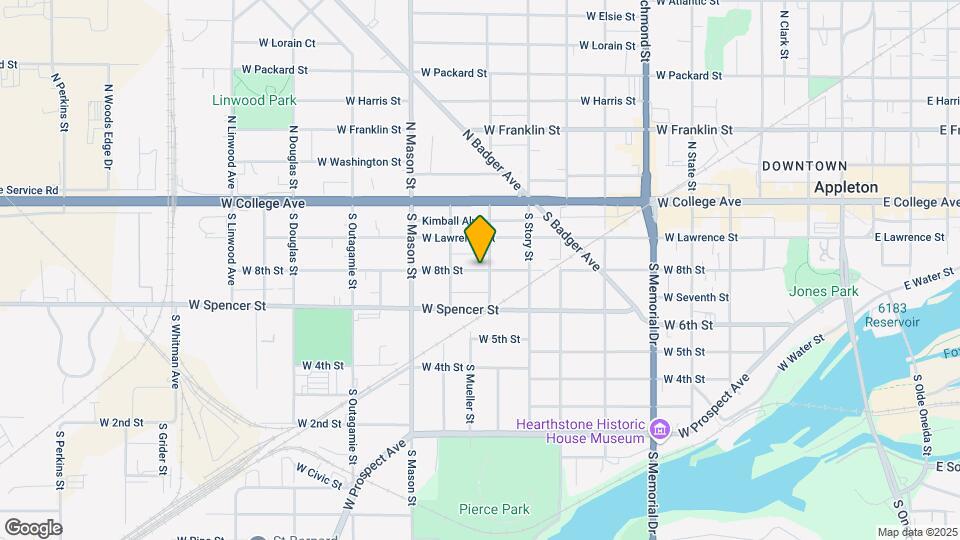 1116 W 8th St Map and Location Details