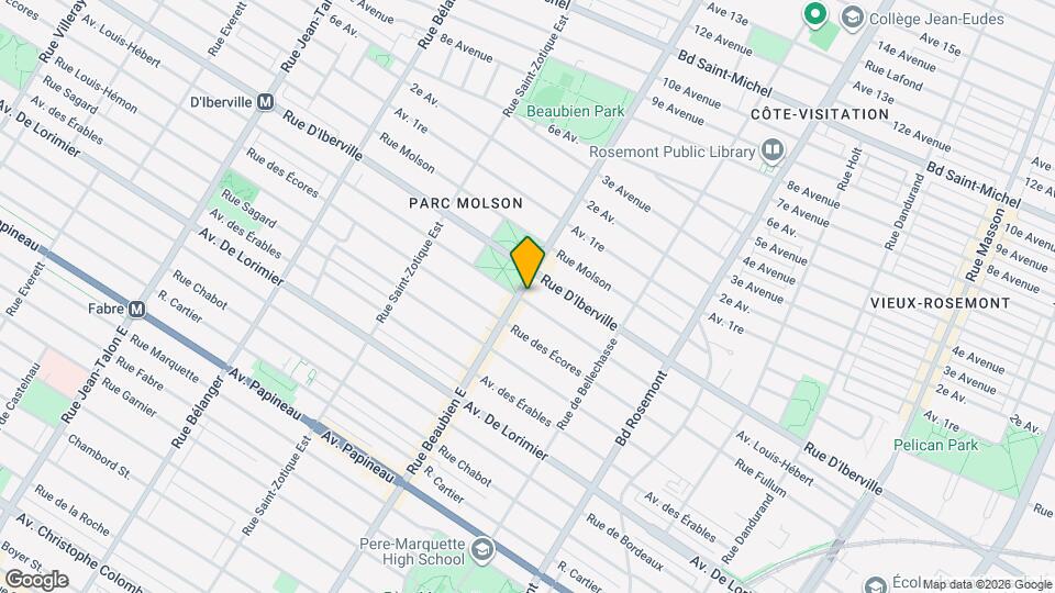 2450 Beaubien Rue E Map and Location Details