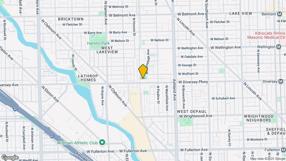 1758 W Diversey Pkwy Map and Location Details