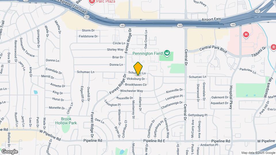 1709 Vicksburg Dr Map and Location Details