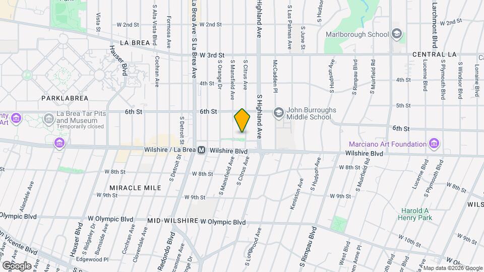 653 S Citrus Ave Map and Location Details