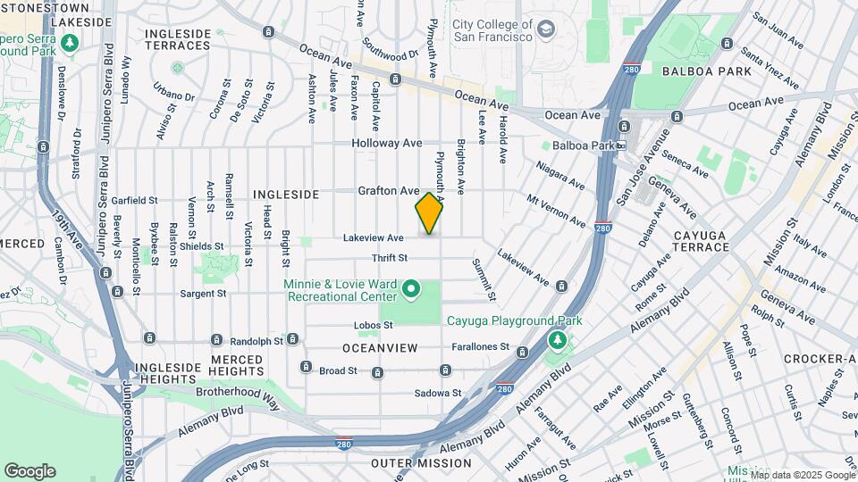 617 Lakeview Ave Map and Location Details