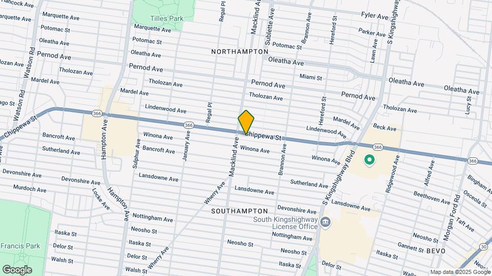 5336 Chippewa St Map and Location Details