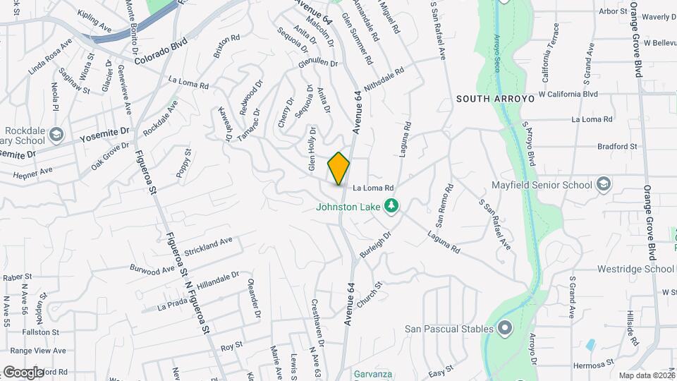 1386 La Loma Rd Map and Location Details