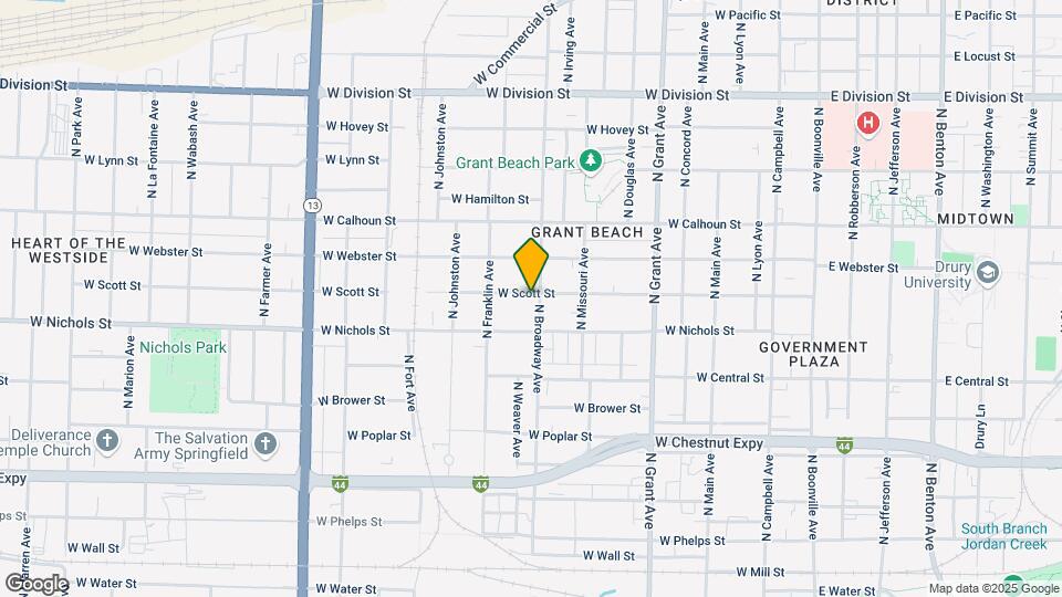 1035 N Broadway Ave Map and Location Details