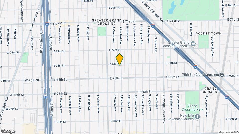 7408 S Eberhart Ave Map and Location Details