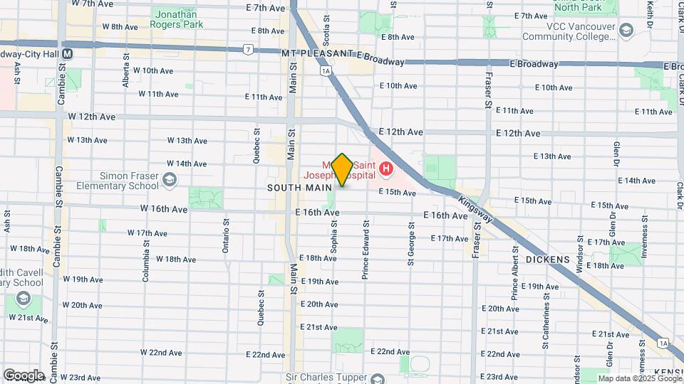322 E 15th Ave Map and Location Details