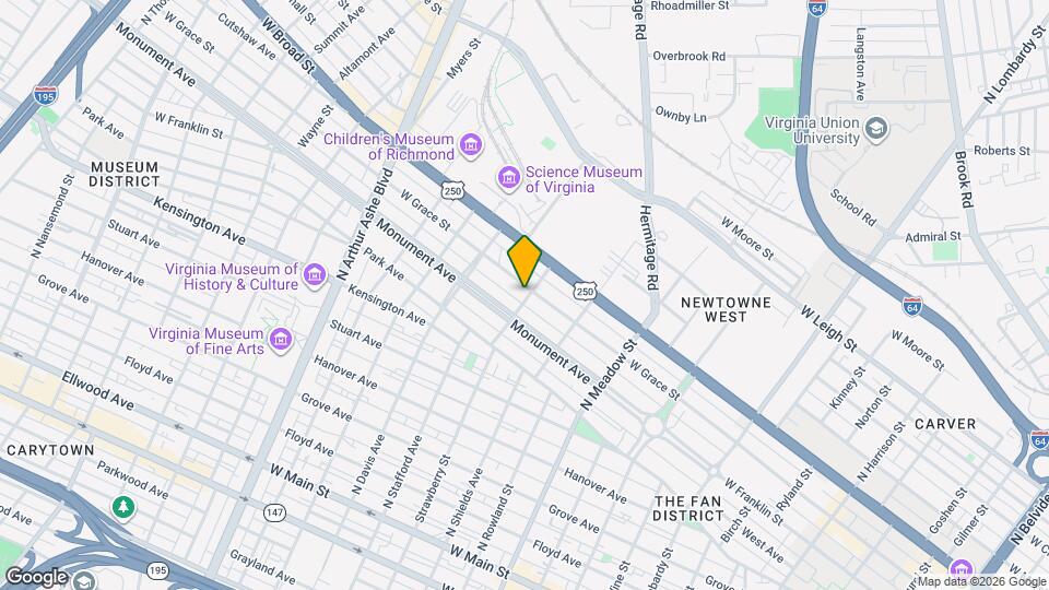 2301 W Grace St Map and Location Details