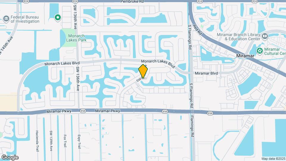 2784 SW 129th Terrace Map and Location Details