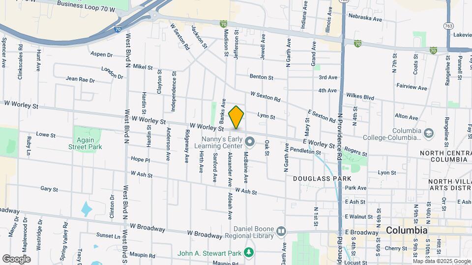 308 W Worley St Map and Location Details