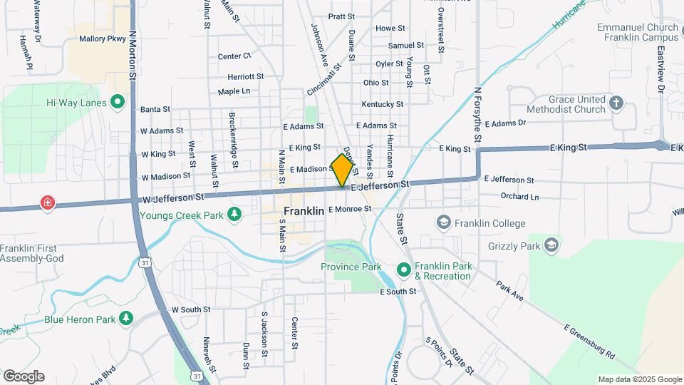 285 E Jefferson St Map and Location Details