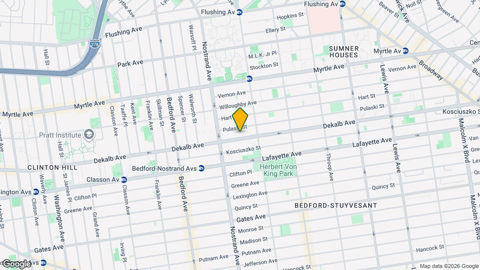 One Bedroom on Dekalb at Nostrand Ave, Unit 3B Map and Location Details